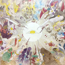 上床加奈/Kana Uwatoko 《untitled》 2016, 51.5x72.8cm, acrylic, water color, ink, paper