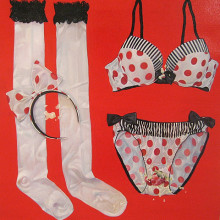 A set of four for time of red polka dots, 2011, 65.2x65.2cm, 25 5/8x25 5/8in., oil and acrylic on canvas 