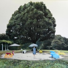 八太栄里/Eri Hatta 《声》, 2018, 72.7×91cm, acrylic on canvas