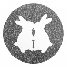 南花奈 Kana Minami　《Flower Garden（Rabbits）》　2023年　Φ14cm　紙、鉛筆
